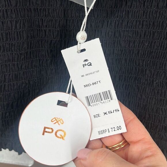 PQ Swim Midnight Ari Eyelet Top and Tired Mini Skirt NWT XS S (005) - Picture 15 of 16